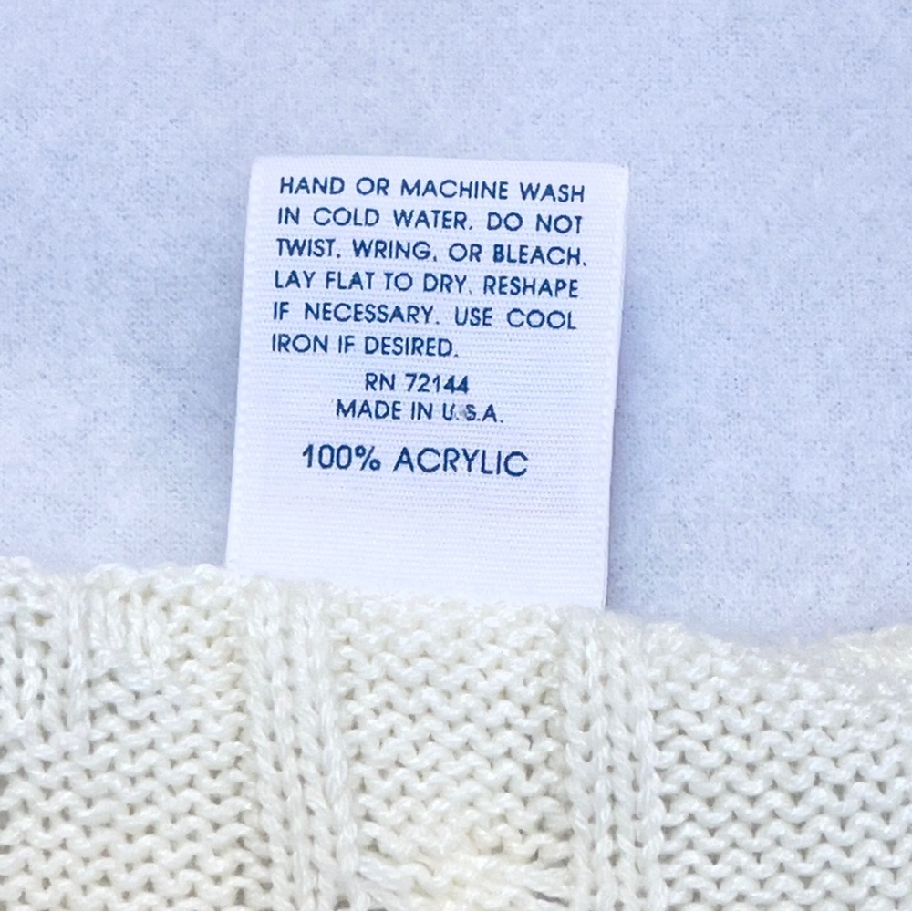 Vintage Sweaters USA Cable Knit Sleeveless Sweater Vest Made In USA Women’s Sm - Picture 8 of 10